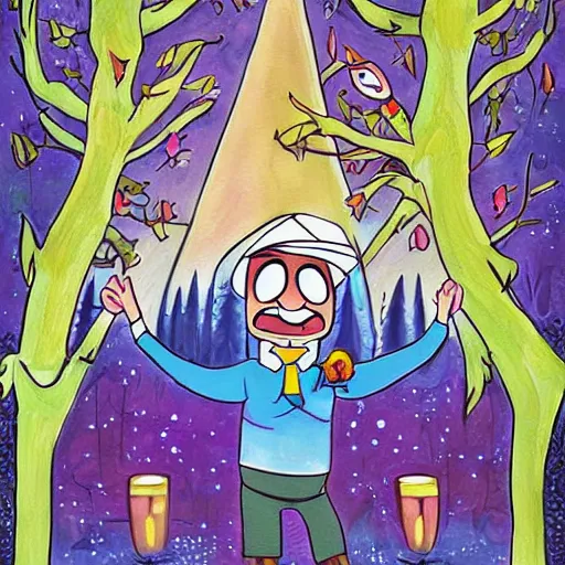 Image similar to beautiful painting, wedding, by gravity falls, by alex hirsch, cartoon, coherent symmetrical faces