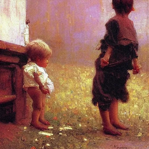 Image similar to high quality high detail painting by ilya repin, midgets, hd