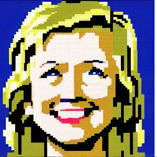 Image similar to colecovision pixel art of hillary clinton from 1 9 8 2