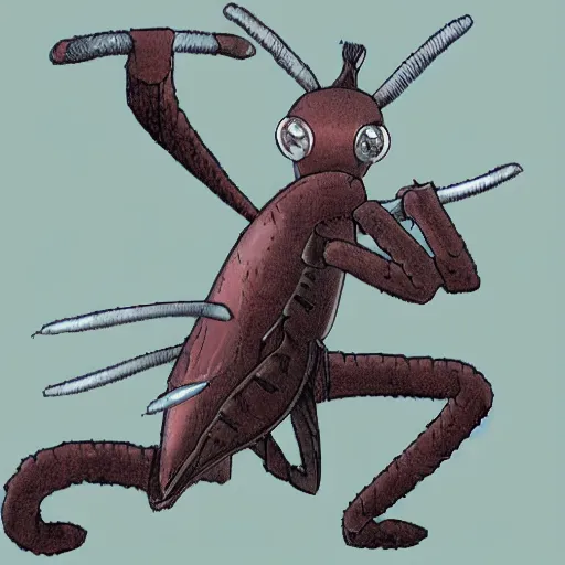 Image similar to anime warrior ant.