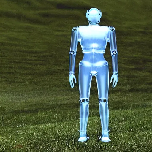 Image similar to transparent android from the movie ex machina