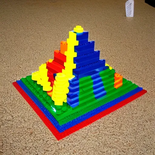 Image similar to pyramid made out of lego