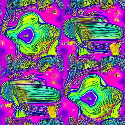 Image similar to psychedelic trippy couch in forest, planets, milky way, sofa, cartoon world, donserly brothers vs. the beef sisters, chesterfield, green, purple, blue, fight night