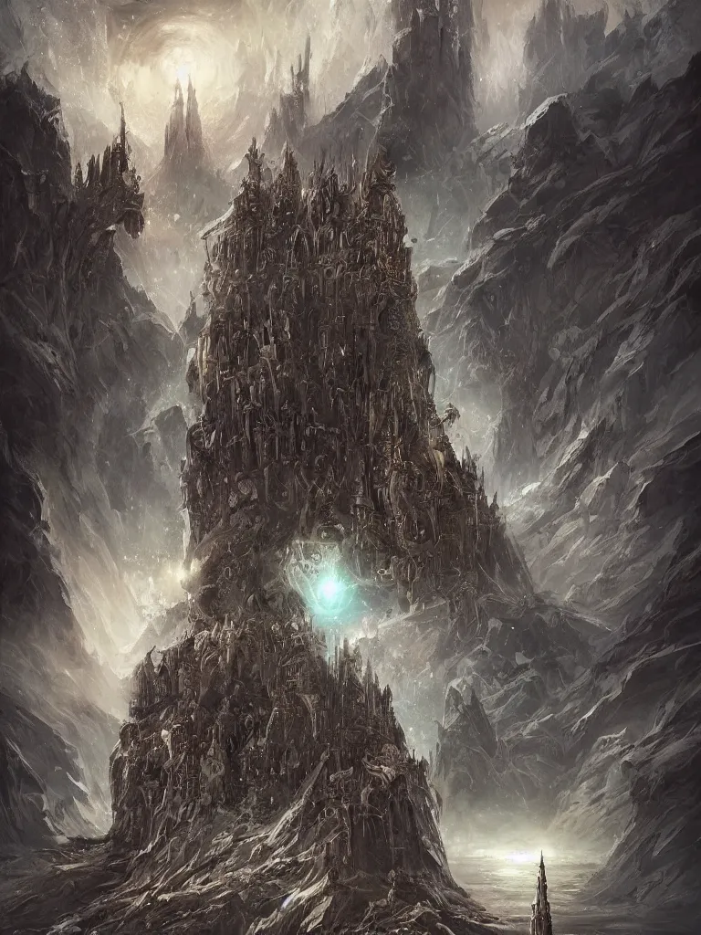 Image similar to a tower on the edge of forever, fantasy art, detailed, cinematic