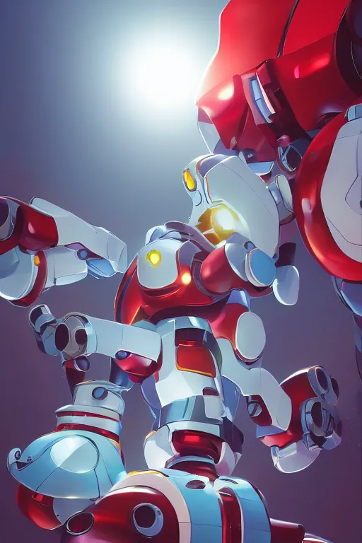 Image similar to metabots medabots medarotto medarot robot minimalist comics, behance hd by jesper ejsing, by rhads, makoto shinkai and lois van baarle, ilya kuvshinov, rossdraws global illumination ray tracing hdr radiating a glowing aura