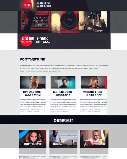 Image similar to online radio design landing page template