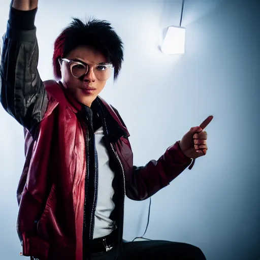 Image similar to Masterhacker from Kung Fury, XF IQ4, 150MP, 50mm, F1.4, ISO 200, 1/160s, natural light