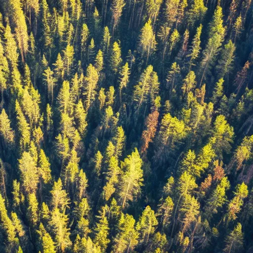 Prompt: aerial photo of a large wildfire in a forest