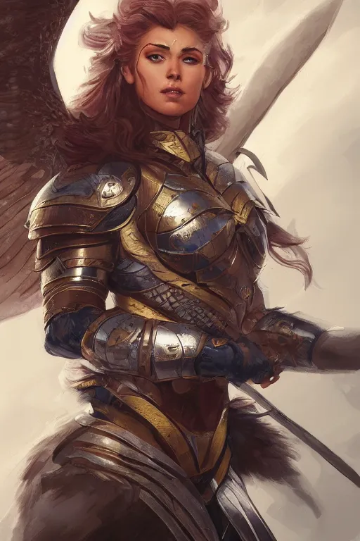 Image similar to amazon valkyrie athena, d & d, fantasy, portrait, highly detailed, headshot, digital painting, trending on artstation, concept art, sharp focus, illustration, art by artgerm and greg rutkowski and magali villeneuve