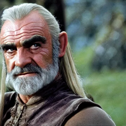 Prompt: sean connery as legolas in the fellowship of the rings