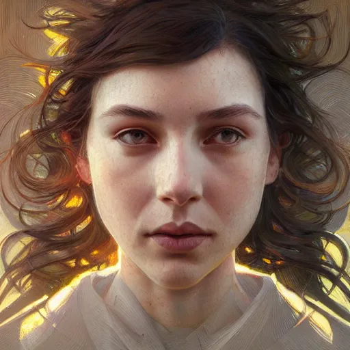 Image similar to a face depicted from translucent cubed, intricate, elegant, highly detailed, digital painting, artstation, concept art, matte, illustration, art by Artgerm and Greg Rutkowski and Alphonse Mucha, Simon Stalenhag, hyperreal