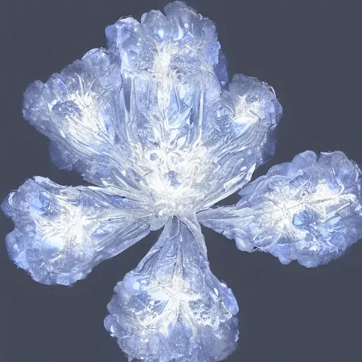 Image similar to crystal emanation flower, hyper-realistic, ultradetailed