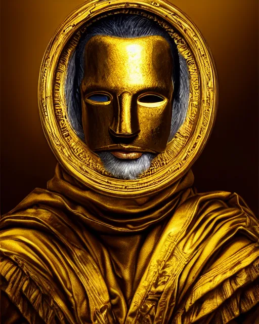 Prompt: acrylic portrait of man with a golden mask, photorealistic, shaded, cinematic lighting, high production value, intricate details, high resolution, hdr, high definition, masterpiece, realistic, ultrarealistic, highly detailed, hd, sharp focus, non blurry, sharp, smooth
