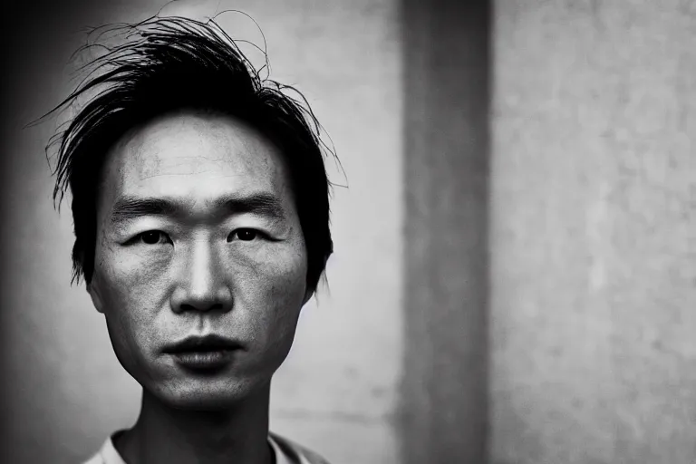 Prompt: black and white portrait photo of 习近平, slight smile, natural light, low contrast, photo by Peter Lindbergh, 8K