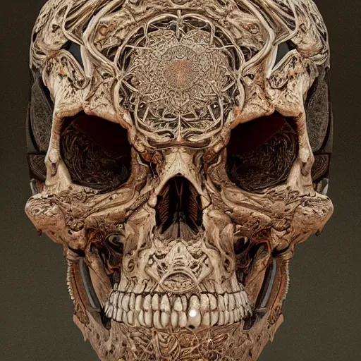 Image similar to portrait_of_a_melting_skull._intricate_abstract._intricate_artwork._by_Tooth_Wu_wlop_beeple_dan_mumford._octane_render_trending_on_artstat