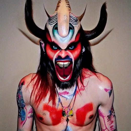 Prompt: jared leto as a japanese oni