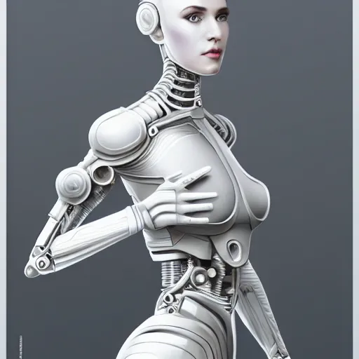 Image similar to Mechanical Female Android, intricate, elegant, super highly detailed, professional digital painting, artstation, concept art, smooth, sharp focus, no blur, no dof, extreme illustration, Unreal Engine 5, Photorealism, HD quality, 8k resolution, cinema 4d, 3D, beautiful, cinematic, art by artgerm and greg rutkowski and alphonse mucha and loish and WLOP