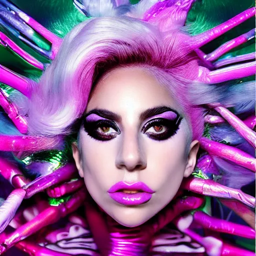 Image similar to lady gaga artpop act 2 album cover shot by nick knight, full body, artpop, jeff koons, canon, highly realistic. high resolution. highly detailed. dramatic. 8 k. 4 k.