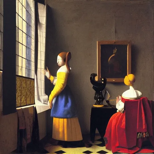 Prompt: Dupli-Kate of Invincible by Johannes Vermeer.