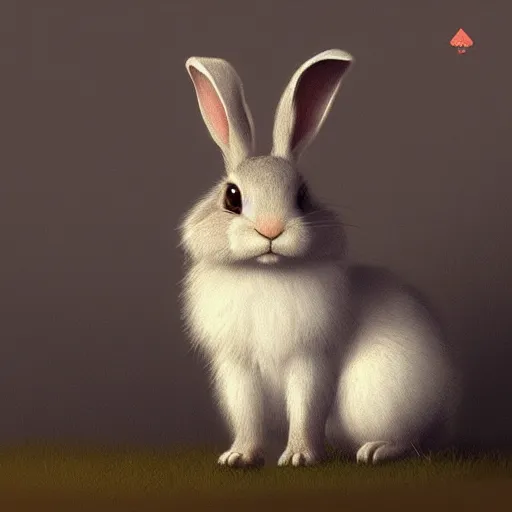 Image similar to cute rabbit by raphael lacoste, featured on artstation