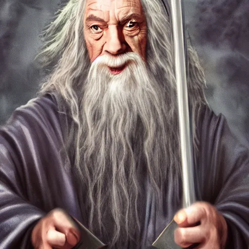 Prompt: Gandalf applying for a job at Hogwarts, digital art