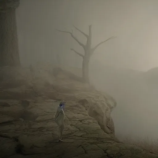 Prompt: a screaming tormented ghost in a foggy environment, highly detailed, 8 k, matte painting, unreal engine, cryengine