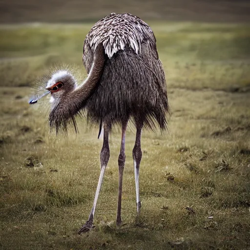Prompt: photorealistic nature photography ostrich