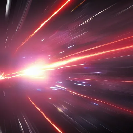 Image similar to the flash traveling faster than light, cgi concept art, lightning effects, speed effect, particles