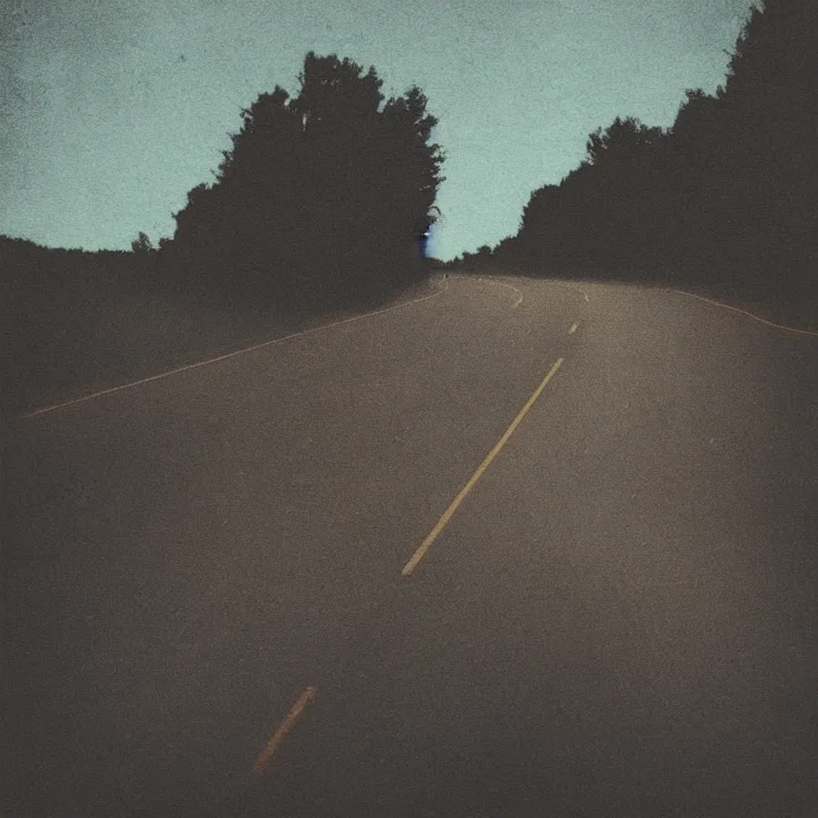 Prompt: artwork of the atmospheric indie song about the road that clears all doubt in one's mind.