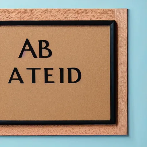 Prompt: a notice board with 'ABC' text