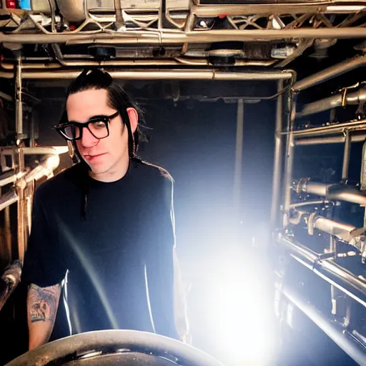 Image similar to skrillex in an actual boiler room