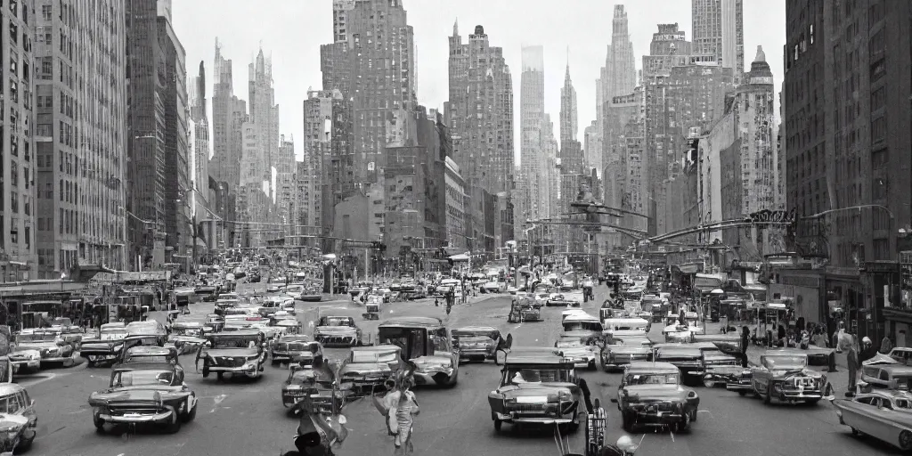 Prompt: new york, 1 9 6 0