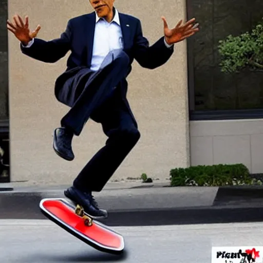 4000 upvotes meme depicting obama doing a kickflip