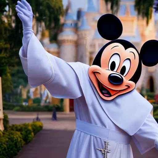 Image similar to disney's goofy [ dressed as the pope ], trending on unsplash, [ 4 k photorealism ]!!, [ realistic photography ]