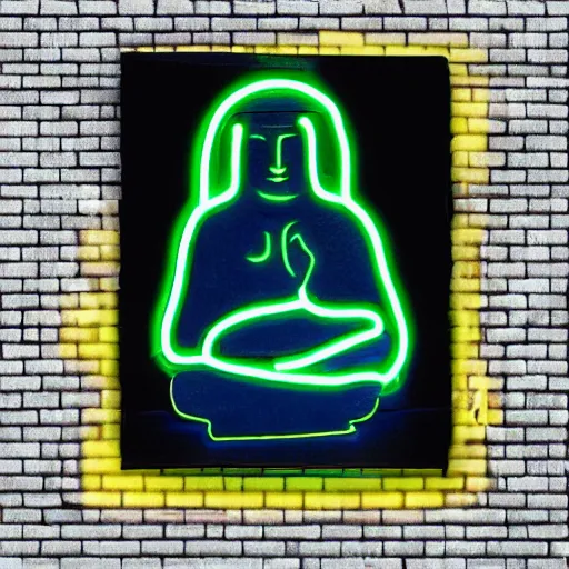 Image similar to neon buddha