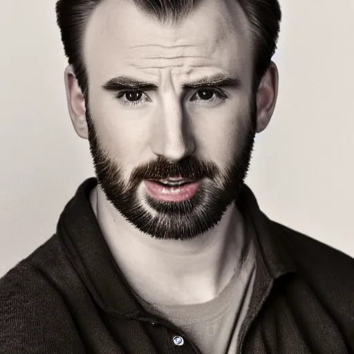 Image similar to studio portrait of chris evans