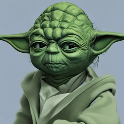 Image similar to Yoda with a big beard and long hair, highly detailed, trending on artstation