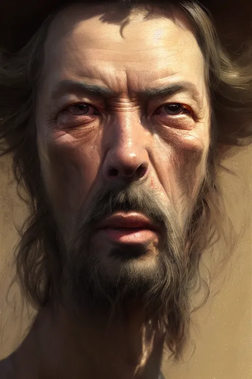 Image similar to ultra detailed facial portrait of dutch van der linde, extremely detailed digital painting, in the style of fenghua zhong and ruan jia and jeremy lipking and peter mohrbacher, mystical colors, rim light, beautiful lighting, 8 k, stunning scene, raytracing, octane, trending on artstation