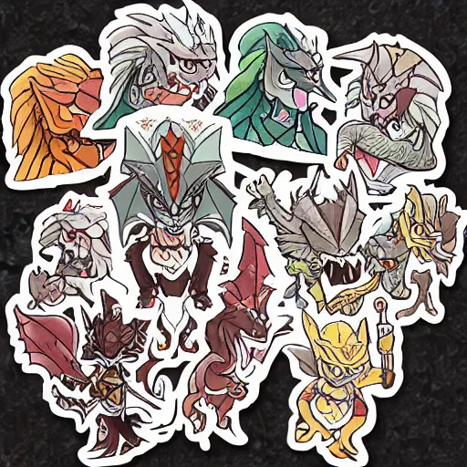 Image similar to cute d & d chibi dragon character sticker