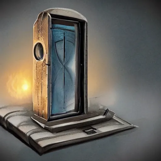 Image similar to mobile phone as portal to another dimension, concept art,