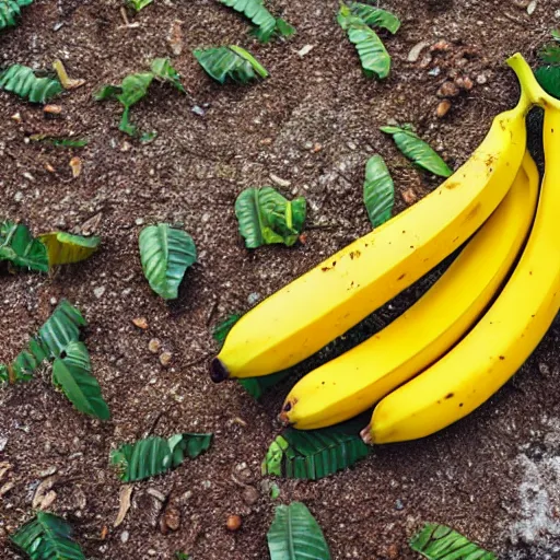 Image similar to bananas. bananas everywhere. they are falling everywhere. the ground is bananas.