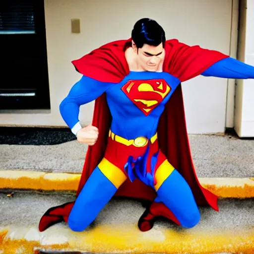 Image similar to superman eating candy, photo