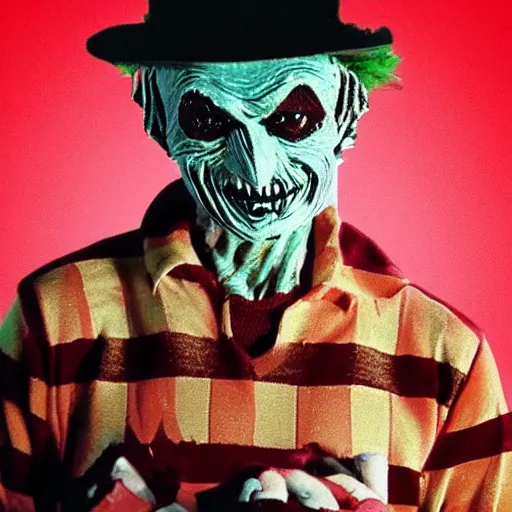 Prompt: tinder photo of Freddy Krueger