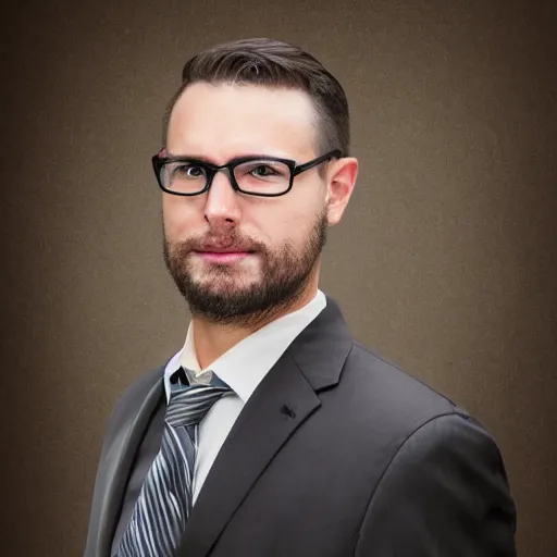 Image similar to percival penderghast corporate portrait, professional profile photo, hyperreal lifelike detailed photo portrait corporate professional