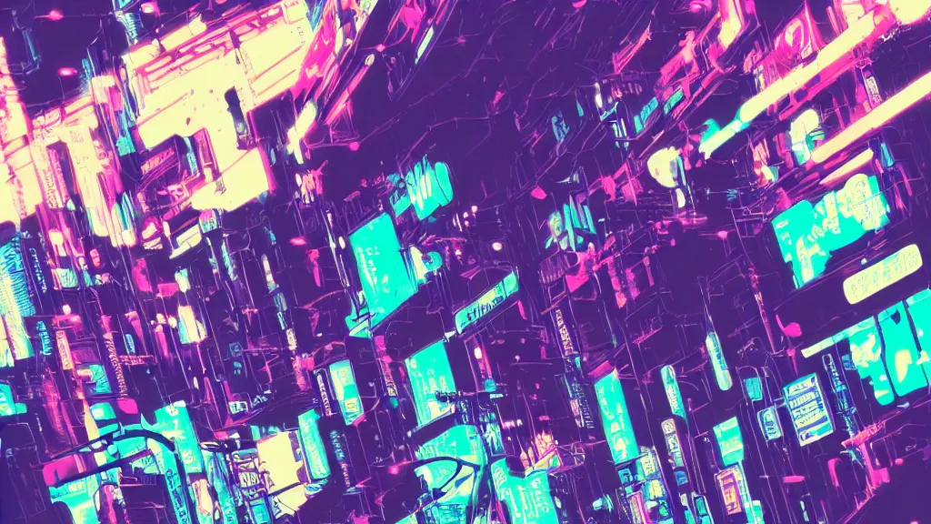 Image similar to dog futuristic japanese backlight cyberpunk by atey ghailan roy lichtenstein andy warhol ben - day dots, pop art, bladerunner, pixiv contest winner, cyberpunk style, cyberpunk color scheme, mechanical, high resolution, hd, intricate detail, fine detail, 4 k