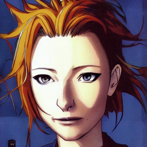 Image similar to An anime portrait of cate blanchett ,by Katsuhiro Otomo