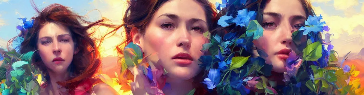 Image similar to wonderful colorful facebook banner. epic cinematic hyperrealism masterpiece. realistic poster with shaded lighting by craig mallismo, artgerm, jeremy lipkin and michael garmash, unreal engine, radiant light, detailed and complex environment, digital art, art station trends, detailed faces, detailed eyes