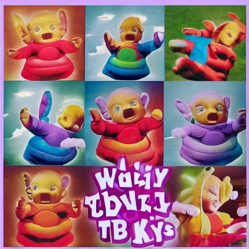 Image similar to really wrinkled old Teletubbies