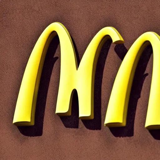 Image similar to eyebrows in the shape of the McDonalds logo, photorealistic, detailed