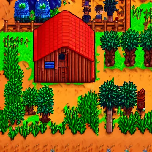 Image similar to isometric game 3d terrain stardew valley